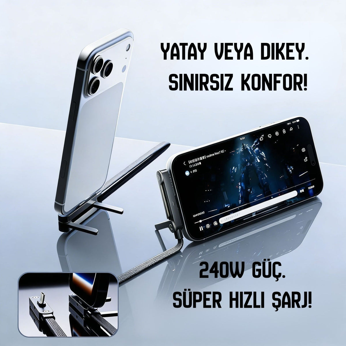 MAVRIN StandCharge 240w Akıllı Şarj Kablosu