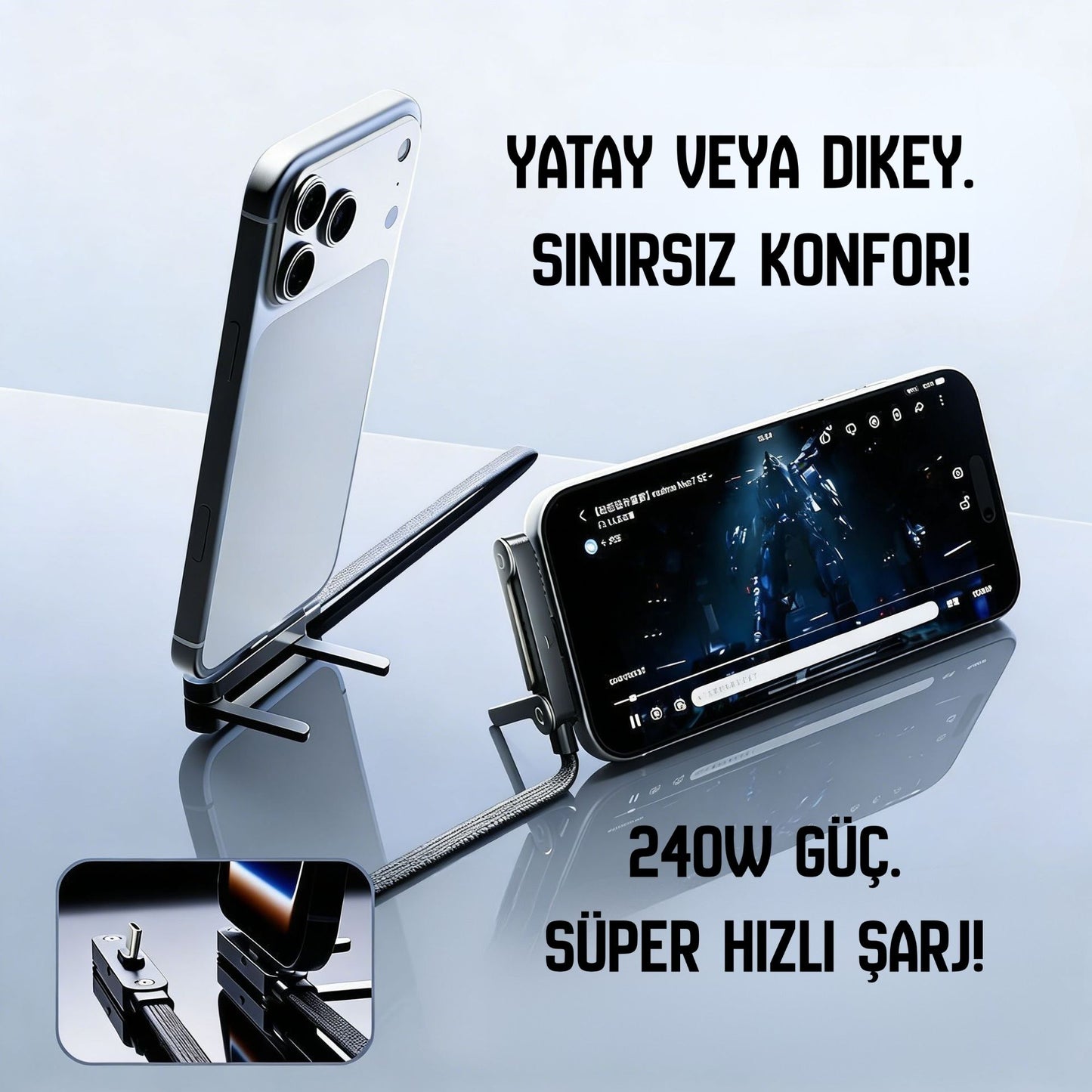 MAVRIN StandCharge 240w Akıllı Şarj Kablosu